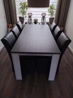 Eetkamertafel met stoelen, Huis en Inrichting, Tafels | Eettafels, Ophalen, Gebruikt, 200 cm of meer, 50 tot 100 cm