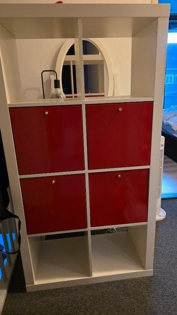 4x Kallax inzet DEURTJES Rood HOOGGLANS Ikea  beschikbaar voor biedingen