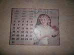 Metalen bord kalender pears soap, Ophalen of Verzenden, Gebruikt, Reclamebord