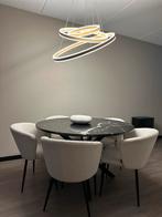 Zwarte marmeren eettafel - 130cm diameter, Ophalen of Verzenden, Zo goed als nieuw, Zwart