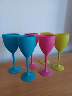 6 kunststof wijnglazen..ideaal voor picknick, Verzamelen, Glas en Borrelglaasjes, Ophalen of Verzenden, Overige typen