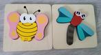2x houten puzzel, Gebruikt, Ophalen of Verzenden, Van hout, Minder dan 10 stukjes