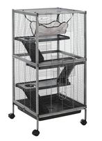 Nieuw in doos! Pawhut dierenkooi met wielen en 4 niveaus, Ophalen of Verzenden, Nieuw, Loopwiel of Rad