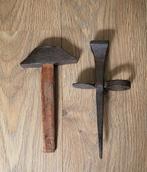 Oud haarspit en haarhamer, Antiek en Kunst, Antiek | Gereedschap en Instrumenten, Ophalen of Verzenden