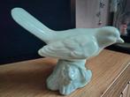 Vogel. Keramisch . Geglazuurd beeldje. Groen. Vintage, Ophalen