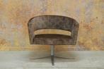 Als NIEUW! bruine stoffen Montis Turner design draaifauteuil, Huis en Inrichting, Fauteuils, Montis, Design, Montis, 75 tot 100 cm