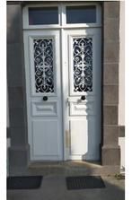 Werkelijk zeer fraaie dubbele antieke eiken voordeur, 215 cm of meer, 120 cm of meer, Zo goed als nieuw, Buitendeur