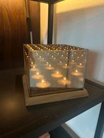 Kandelaar windlicht spiegel, Ophalen of Verzenden, Zo goed als nieuw, Overige materialen, Minder dan 25 cm