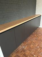 Wandkast driedelig met houten blad, Ophalen, Zo goed als nieuw