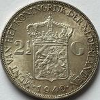 Schitterende rijksdaalder 1940, Zilver, Ophalen of Verzenden, Koningin Wilhelmina, Losse munt
