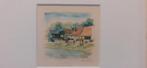 Mooi Frans Schilderijtje Aquarel, Ophalen of Verzenden