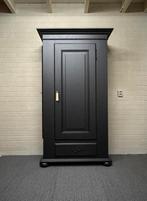 Landelijke eiken jagerskast uitvoering mat zwart, Ophalen, 7577RB Oldenzaal, 100 tot 150 cm, Eikenhout