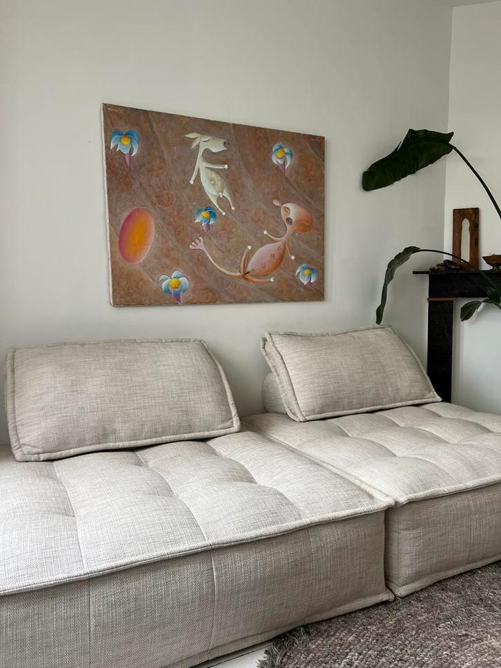 Loods 5 lounge elementen, Huis en Inrichting, Banken | Sofa's en Chaises Longues, Gebruikt, Driepersoons, Minder dan 150 cm, 100 tot 125 cm