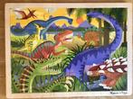 Dino puzzel 24 stukjes / mozaïek puzzel. Houten puzzels, Ophalen of Verzenden, Meer dan 50 stukjes, Zo goed als nieuw
