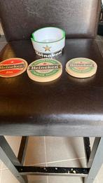 Heineken viltjes met houder, Verzamelen, Biermerken, Ophalen of Verzenden, Zo goed als nieuw, Viltje(s), Heineken