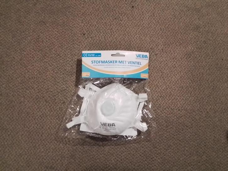 NIEUW Veba stofmasker met ventiel ffp 3 (1 per verpakking), Doe-het-zelf en Verbouw, Adembescherming, Nieuw, Ophalen of Verzenden