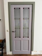 Glazen binnendeur met lood, Doe-het-zelf en Verbouw, Deuren en Horren, Gebruikt, 80 tot 100 cm, Binnendeur, Ophalen of Verzenden