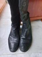 Zwarte leren hoge Italiaanse laars van Vero Cuoio in maat 38, Hoge laarzen, Vero Cuoio, Zwart, Ophalen of Verzenden