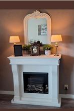 Mooie schouw met bio ethanol brander en spiegel, Huis en Inrichting, Ophalen, Vrijstaande haard, Overige soorten