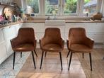 eetkamerstoelen - suède zitten heerlijk!, Huis en Inrichting, Stoelen, Ophalen, Gebruikt, Leer, Drie