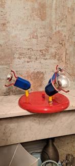 Vintage Memphis stijl plafonniere, Ophalen of Verzenden, Zo goed als nieuw, Glas, Memphis, mondriaan, Vintage,