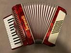 Serenelli 48 bas accordeon, met luxe velours banden., Muziek en Instrumenten, Accordeons, 48-bas, Met riemen, Toetsaccordeon, Zo goed als nieuw