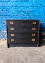 Vintage Deense ladenkast hout/ messing, Huis en Inrichting, Kasten | Ladekasten, Ophalen, Gebruikt, 25 tot 50 cm, Minder dan 100 cm