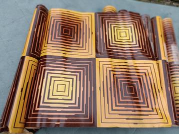 Vintage behang in psychedelische lijnen NIEUW New old stock beschikbaar voor biedingen