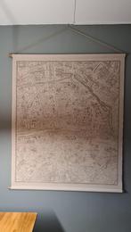Wanddoek, stadskaart Parijs, wanddecoratie, Huis en Inrichting, Woonaccessoires | Wanddecoraties, Ophalen, Zo goed als nieuw