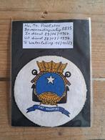 oud stoffen embleem marine ( 2 ), Verzenden, Marine, Nederland, Embleem of Badge