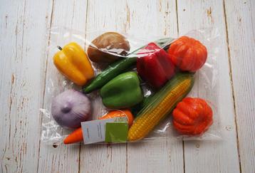 Kunst Groente Set Mais Paprika Ui Wortel Sier Komkommer Nep  beschikbaar voor biedingen
