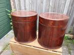 Drie prachtige hardhouten vintage opbergboxen, Ophalen, Zo goed als nieuw