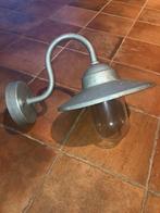 Verzinkte buitenlamp boerderij licht verweerd, Ophalen of Verzenden, Zo goed als nieuw, Netvoeding, Wandlamp