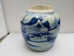 19e-eeuwse Chinese blauw-witte gemberpot, Ophalen of Verzenden