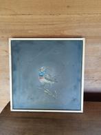Schilderij blauwborst, Antiek en Kunst, Kunst | Schilderijen | Klassiek, Ophalen of Verzenden