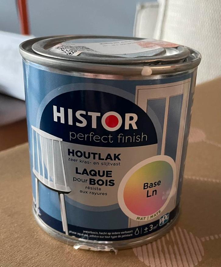 Meerdere kleine potjes Histor houtlak, Doe-het-zelf en Verbouw, Verf, Beits en Lak, Zo goed als nieuw, Lak, Minder dan 5 liter