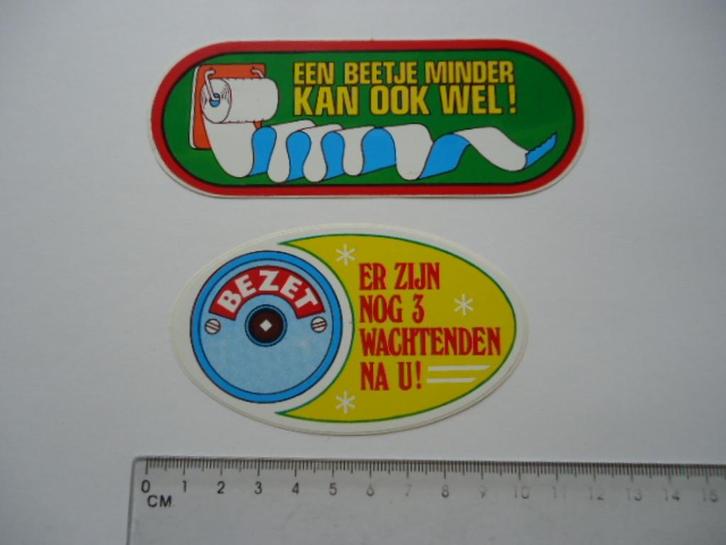 sticker oud WC TOILET humor vintage strip retro deur, Verzamelen, Stickers, Zo goed als nieuw, Bedrijf of Vereniging, Verzenden