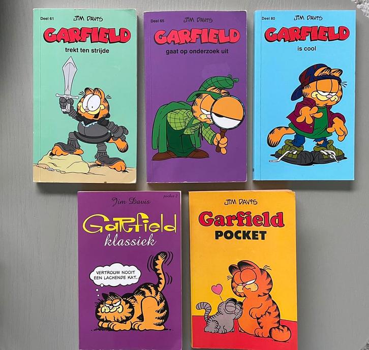 5x Garfield strip-pockets, Boeken, Stripboeken, Zo goed als nieuw, Meerdere stripboeken, Ophalen of Verzenden