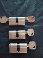 3 stuks cilindersloten, Doe-het-zelf en Verbouw, Ophalen of Verzenden, Zo goed als nieuw, Rvs, Slot