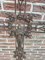 Antiek groot gietijzeren grafkruis, Antiek en Kunst, Ophalen