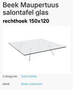 Glazen Salontafel Beek Maupertuus 150x120, Ophalen, Gebruikt, 100 tot 150 cm, 50 tot 100 cm