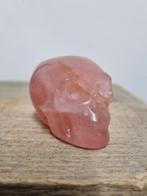 Rozenkwarts schedel, skull. Donker roze, Ophalen of Verzenden, Mineraal