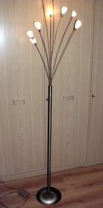 Sfeerlamp By Whatt's brons 9 lampjes dimmer en witte kapjes, Ophalen, Gebruikt, Glas, Sfeerlamp