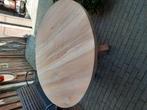 eiken ronde tafel, Rond, Ophalen of Verzenden, Zo goed als nieuw, 100 tot 150 cm