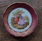 Antiek Limoges Bordje met Romantisch Tafereel, Ophalen of Verzenden