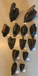 Collectie van 13 Antieke Strijkijzers, Ophalen of Verzenden