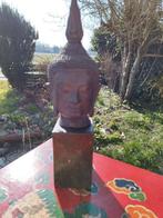 Bronzen boeddha kop Statue op marmeren sokkel, Huis en Inrichting, Woonaccessoires | Boeddhabeelden, Ophalen of Verzenden, Zo goed als nieuw