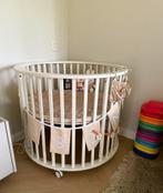 Bopita ronde box wit + Koeka boxkleed, Kinderen en Baby's, Boxen, Ophalen, Gebruikt, Rond, In hoogte verstelbaar