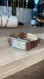 Prachtige Quartz horloge Goede staat!, Overige merken, Leer, Staal, Polshorloge