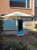 Parasol met parasolvoet, Tuin en Terras, Parasols, Ophalen, Gebruikt, Kantelbaar, Parasolvoet